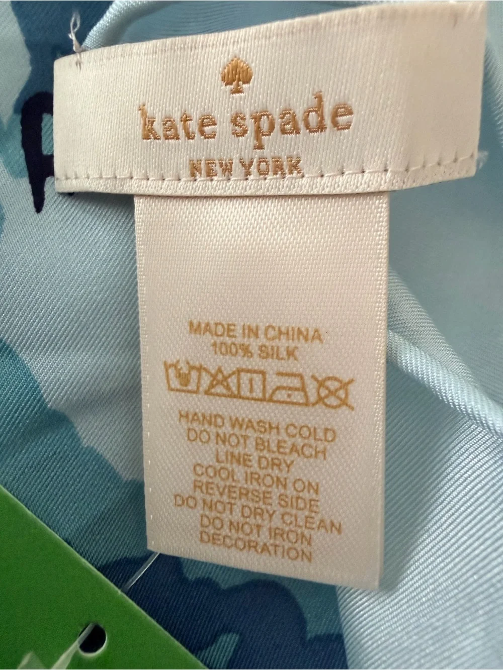 Kate Spade Going Places Europe Map 100% Silk Scarf Icy Blue Pink NWT